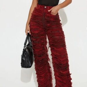 Aphrodite High Rise Dual Layer Fringed and Frayed Jeans